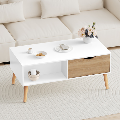 White & Oak Munson Coffee Table