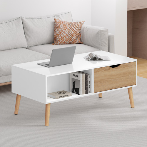 White & Oak Munson Coffee Table