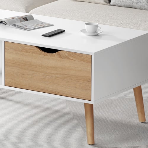 White & Oak Munson Coffee Table