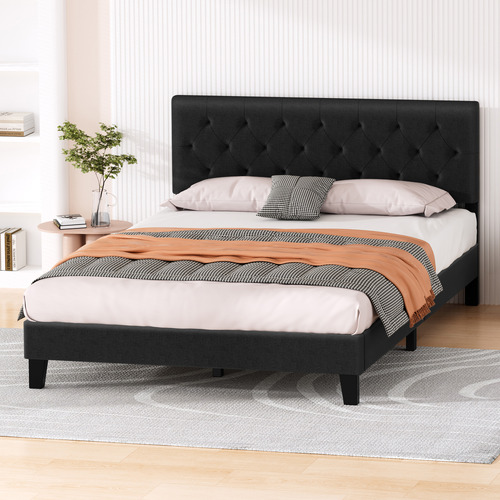 Charcoal-Vernon-Upholstered-Bed-Frame