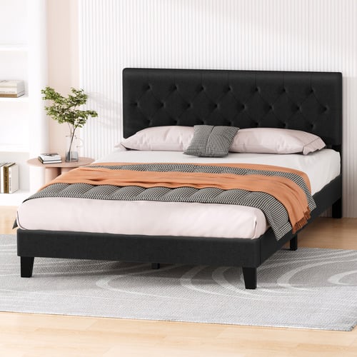 Charcoal-Vernon-Upholstered-Bed-Frame