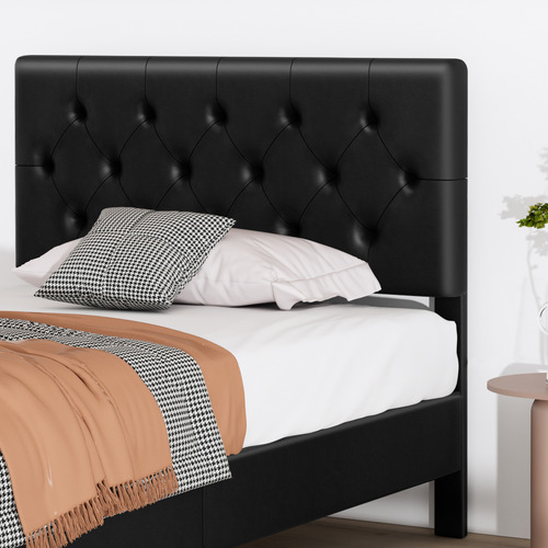 Black-Vernon-Faux-Leather-Bed-Frame