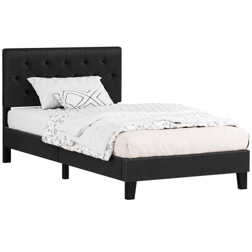 Charcoal-Vernon-Upholstered-Bed-Frame
