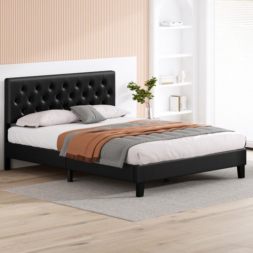 Black-Vernon-Faux-Leather-Bed-Frame