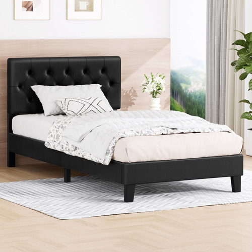 Black-Vernon-Faux-Leather-Bed-Frame