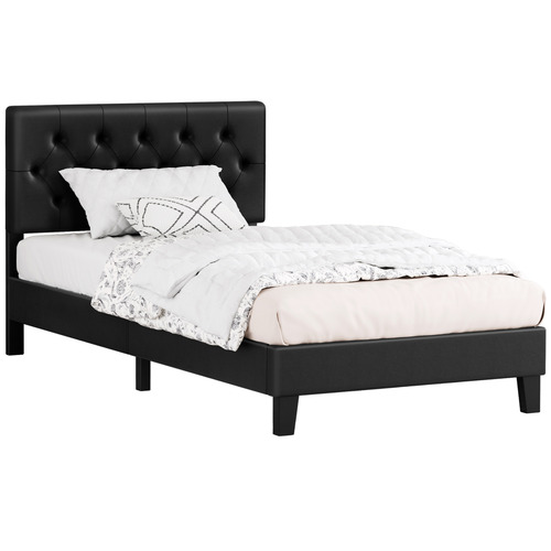 Black-Vernon-Faux-Leather-Bed-Frame