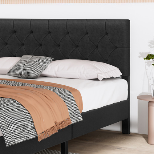 Charcoal-Vernon-Upholstered-Bed-Frame