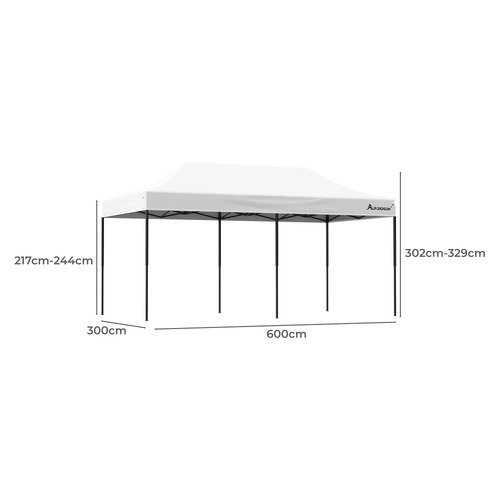6 x 3m Nineveh Outdoor Pop-Up Gazebo