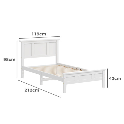Norris Pine Wood Platform Bed
