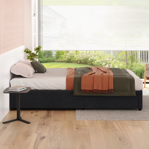 Tiago-Linen-Look-Gas-Lift-Bed-Base