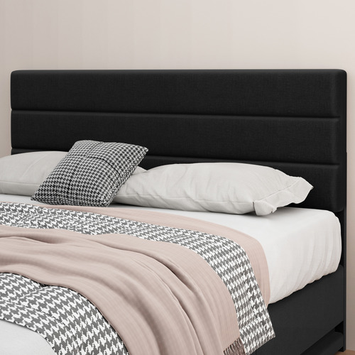 Black-Alpine-Upholstered-Gas-Lift-Storage-Bed-with-LED