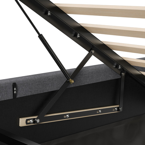 Tiago-Linen-Look-Gas-Lift-Bed-Base