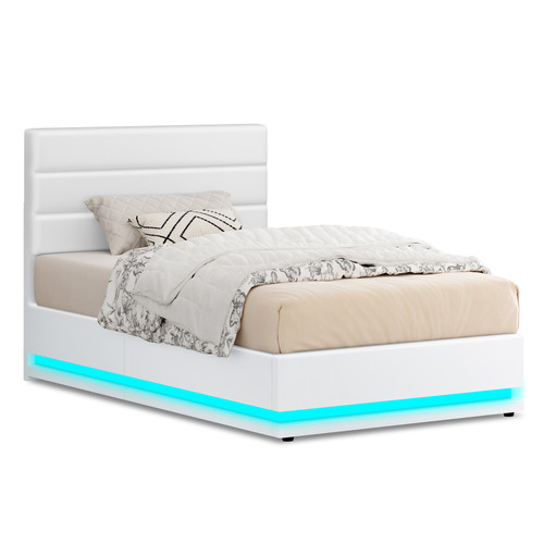 White-Alpine-PU-Leather-Gas-Lift-Storage-Bed-with-LED