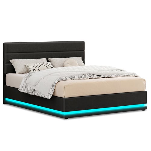 Black-Alpine-Upholstered-Gas-Lift-Storage-Bed-with-LED