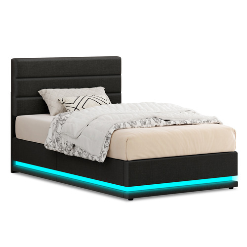 Black-Alpine-Upholstered-Gas-Lift-Storage-Bed-with-LED