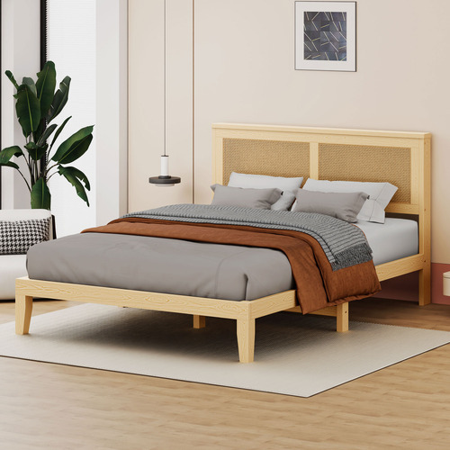 Diaz Rattan Platform Bed