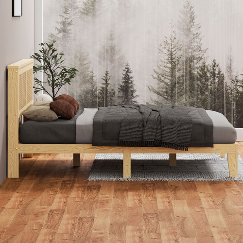 Diaz Rattan Platform Bed