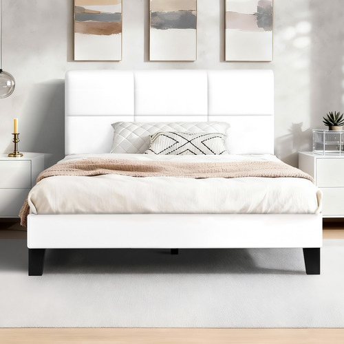 White-Cassandra-Faux-Leather-Bed-Frame