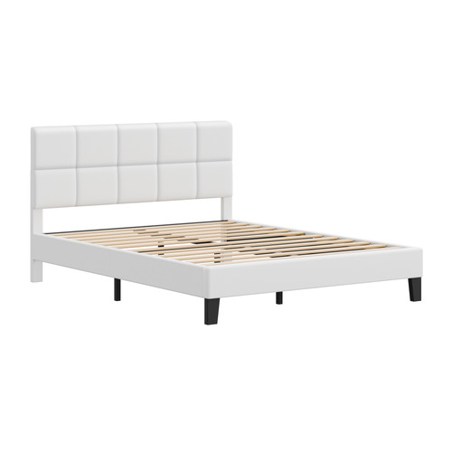White-Cassandra-Faux-Leather-Bed-Frame
