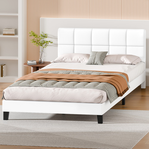 White-Cassandra-Faux-Leather-Bed-Frame