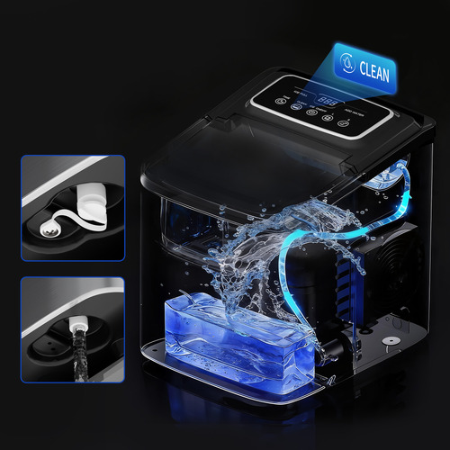 Silver 2.2L Stainless Steel Portable Ice Cube Maker