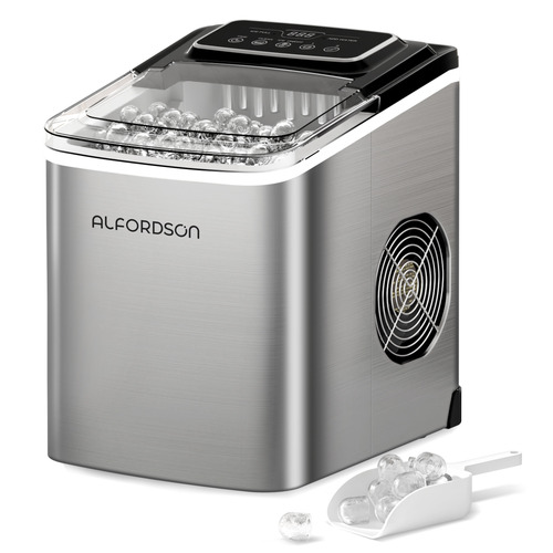 Silver 2.2L Stainless Steel Portable Ice Cube Maker