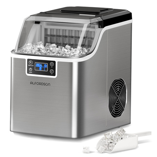 Silver 3.7L Stainless Steel Ice Cube Maker with Timer