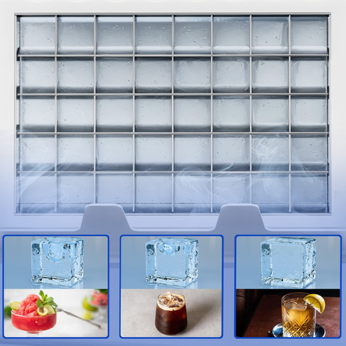 Black 1.2L Stainless Steel Ice Cube Maker with Timer