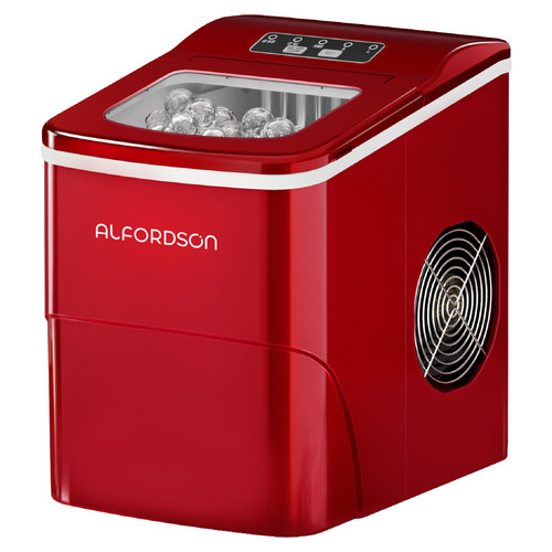Red 2.2L Stainless Steel Portable Ice Cube Maker