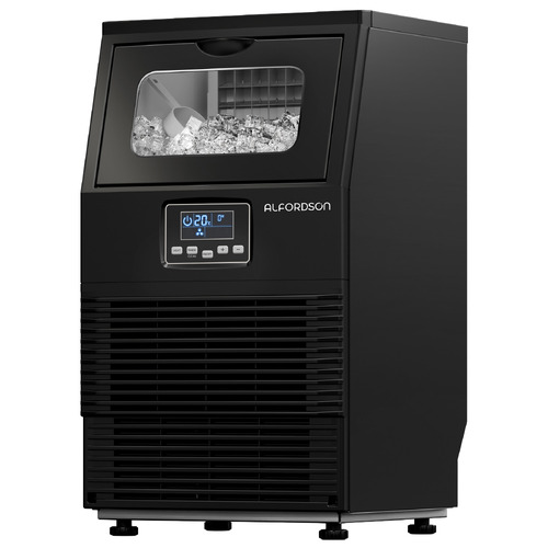 Black 1.2L Stainless Steel Ice Cube Maker with Timer