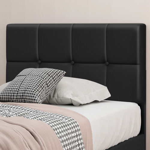 Black-Sylvie-Faux-Leather-Gas-Lift-Storage-Bed-Frame-with-LED
