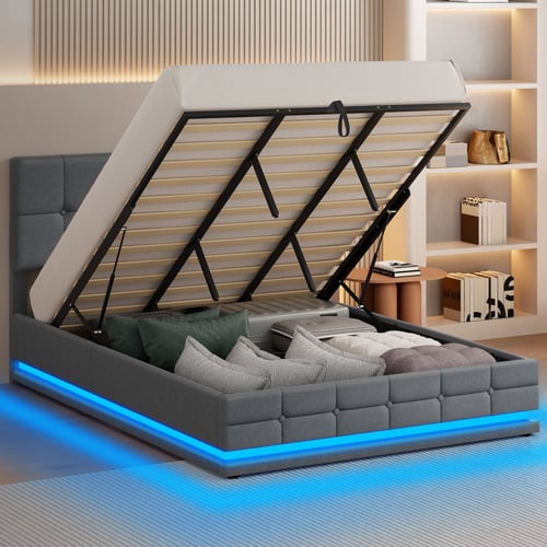 Grey-Alfie-Gas-Lift-Storage-Bed-Frame-with-LED