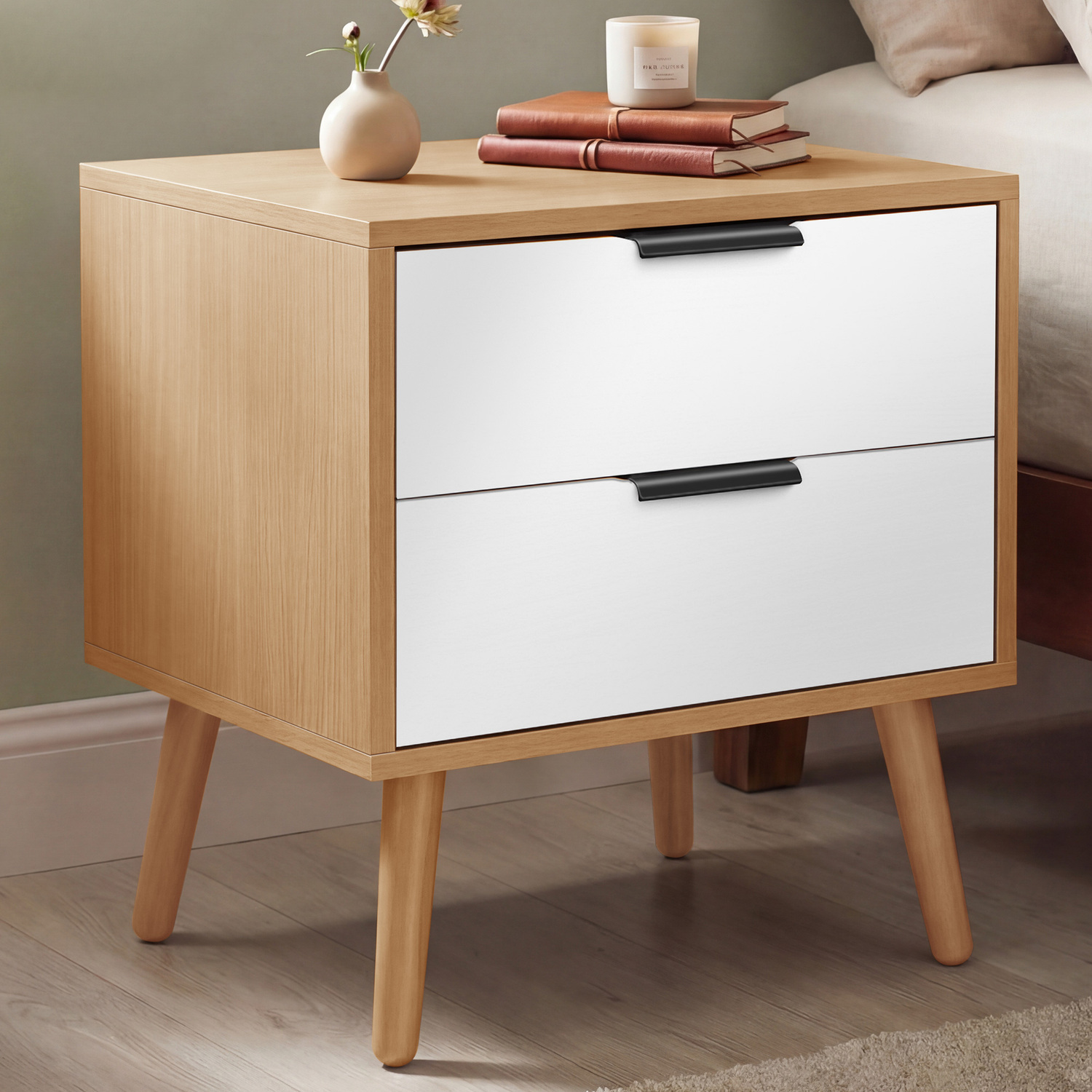 Sebastian 2 Drawer Bedside Table