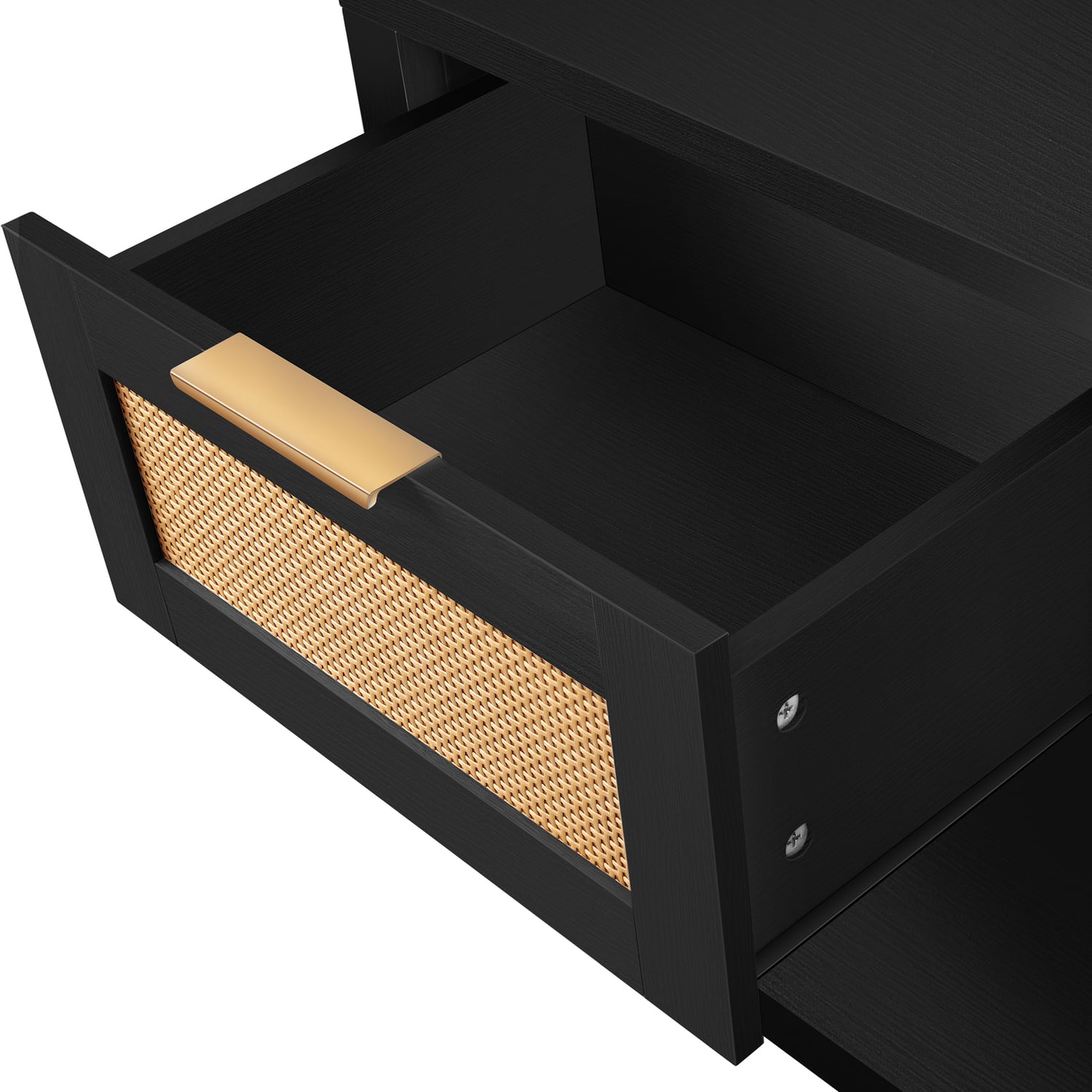 Alira Rattan 1 Drawer Bedside Table