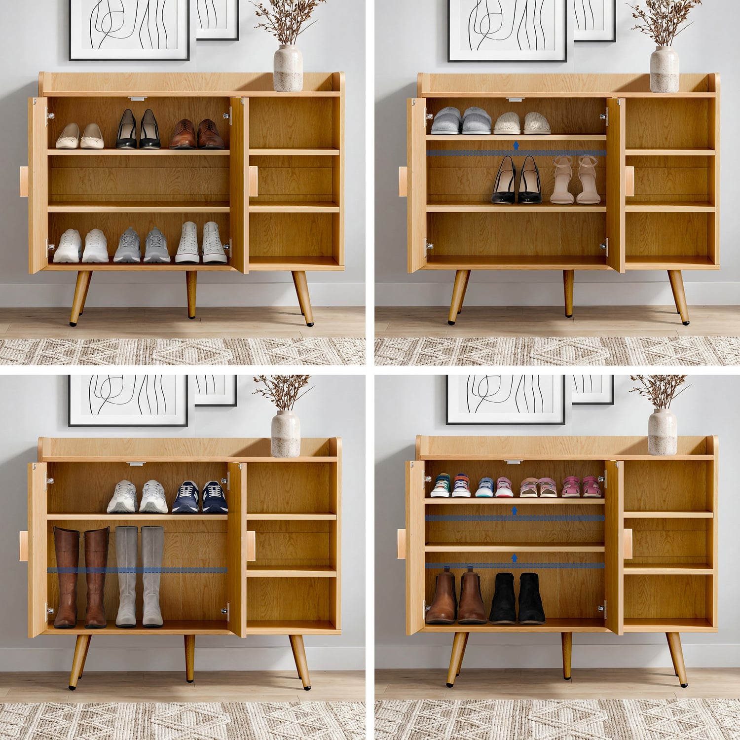 Bexley Shoe Cabinet with Open Shelves