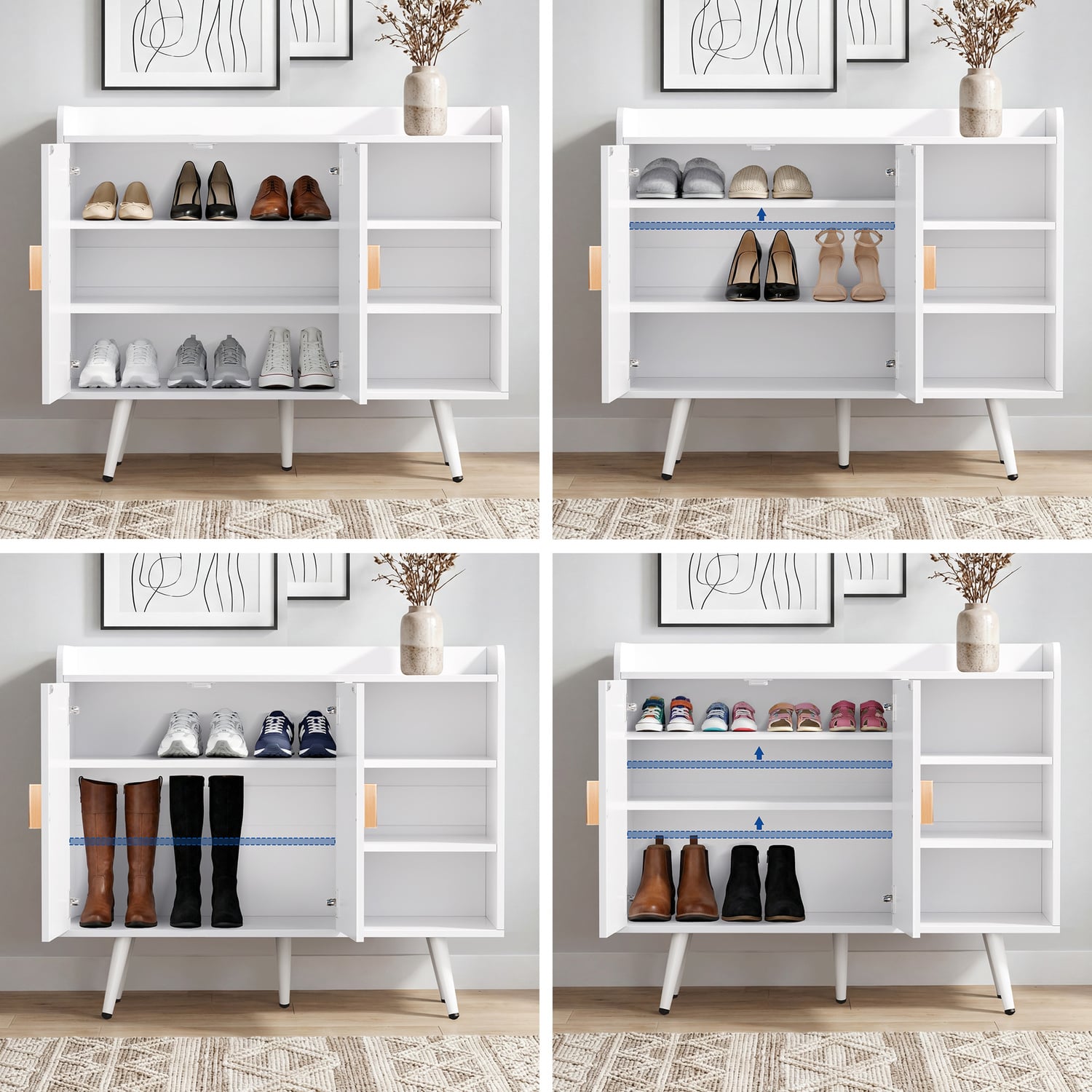 Bexley Shoe Cabinet with Open Shelves