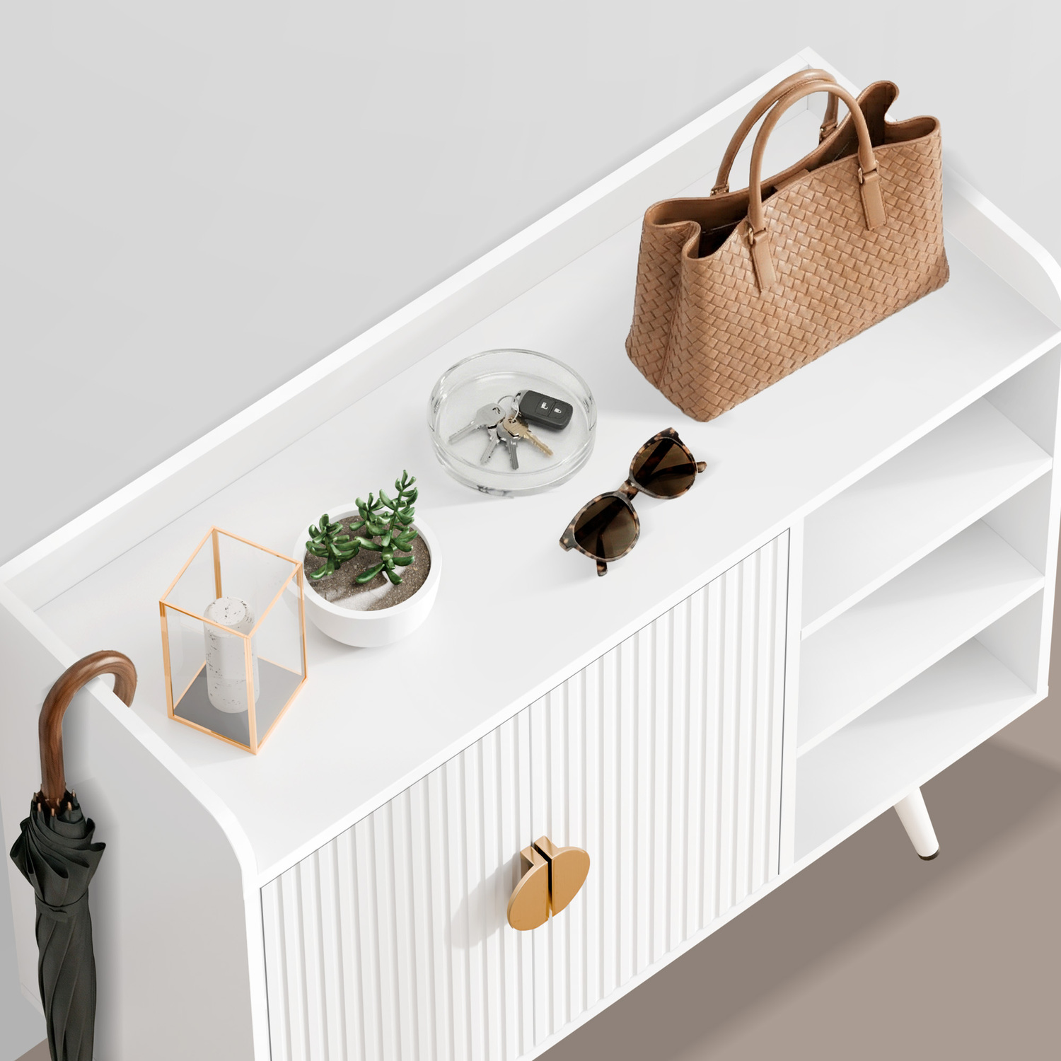 Bexley Shoe Cabinet with Open Shelves