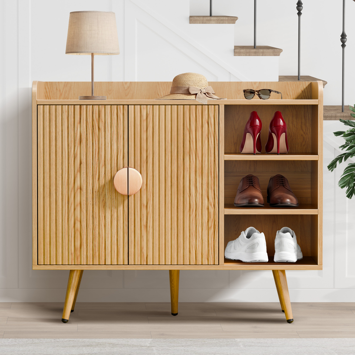 Bexley Shoe Cabinet with Open Shelves