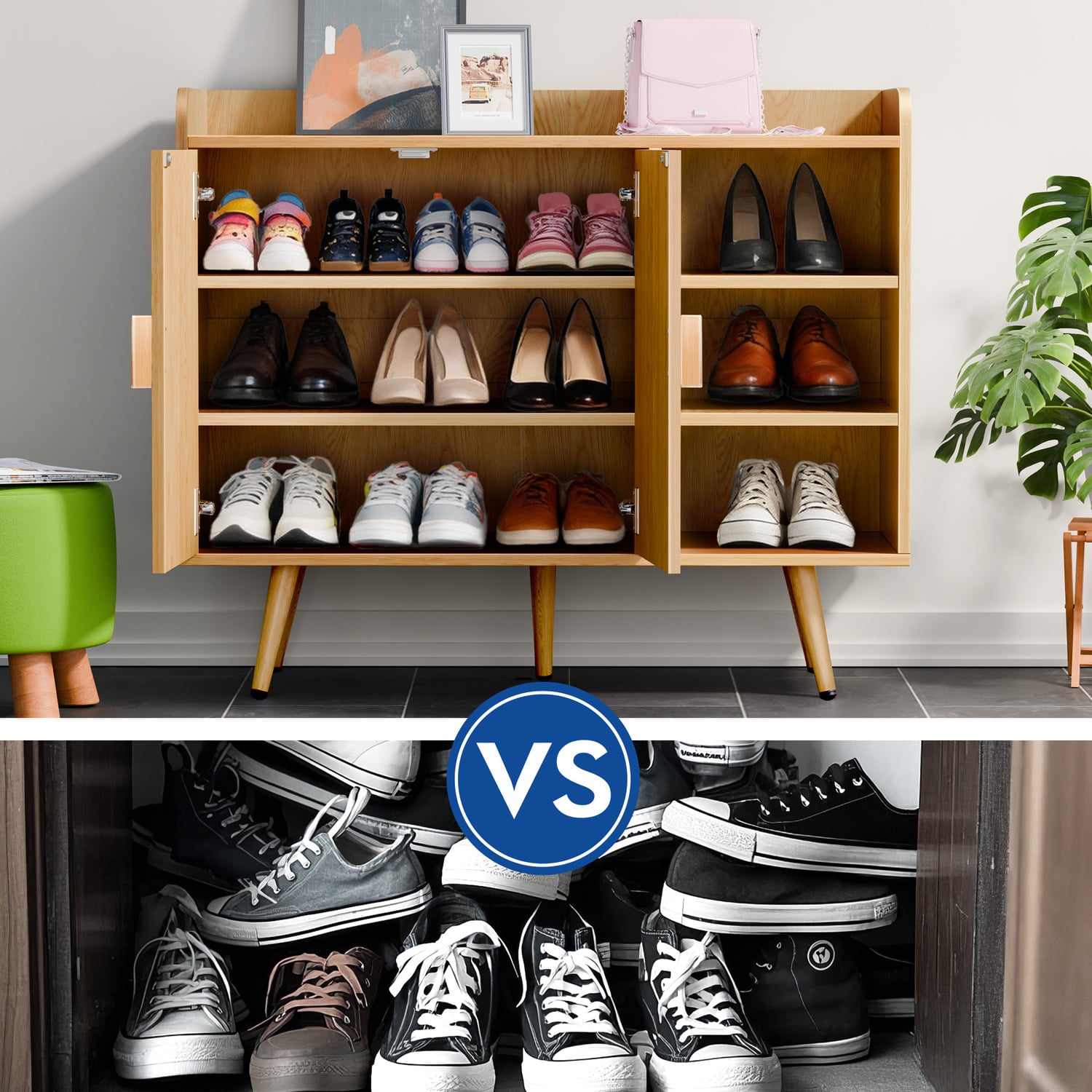 Bexley Shoe Cabinet with Open Shelves