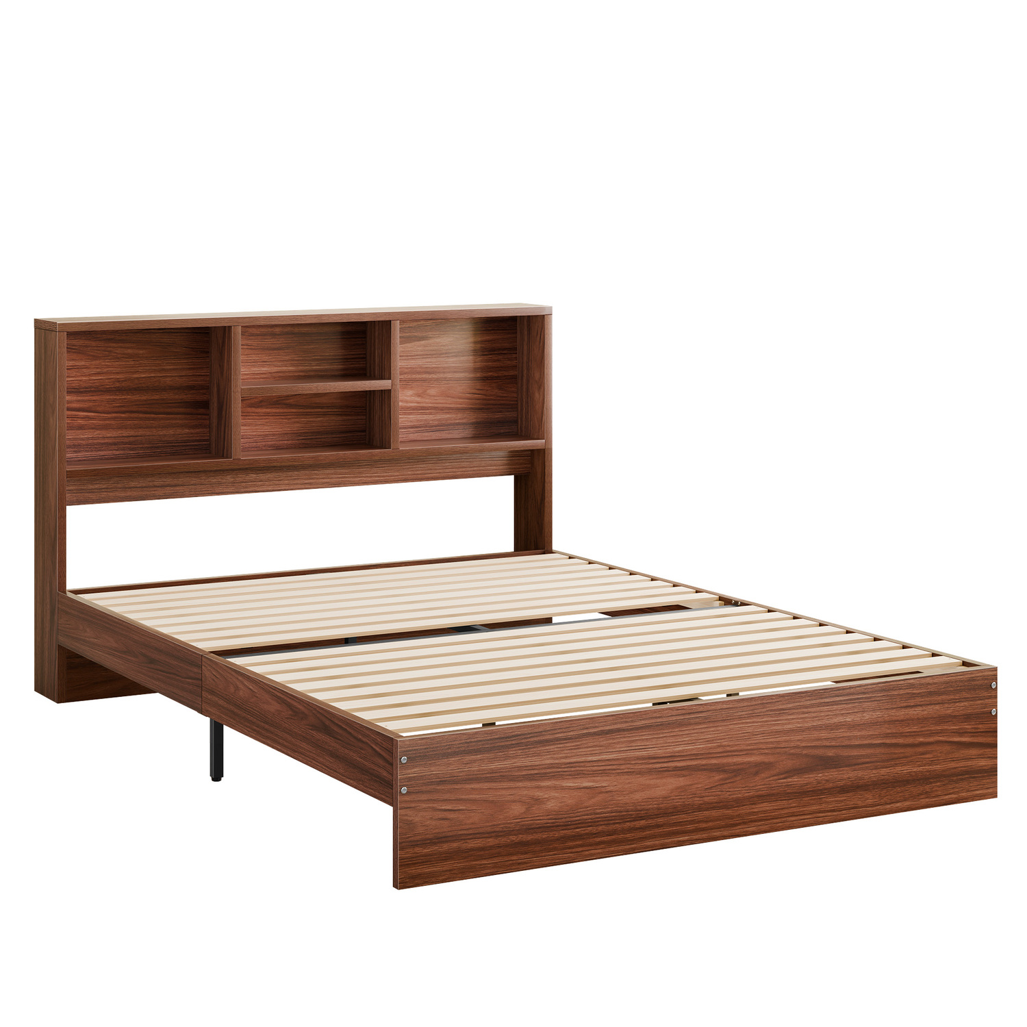 Tommy-Platform-Bed-with-Bookcase-Headboard