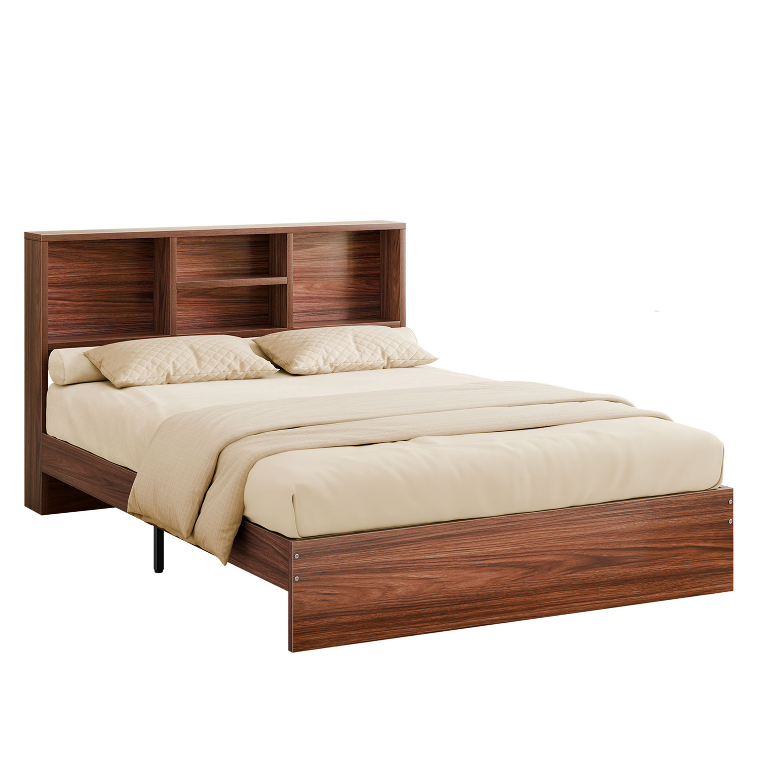 Tommy-Platform-Bed-with-Bookcase-Headboard