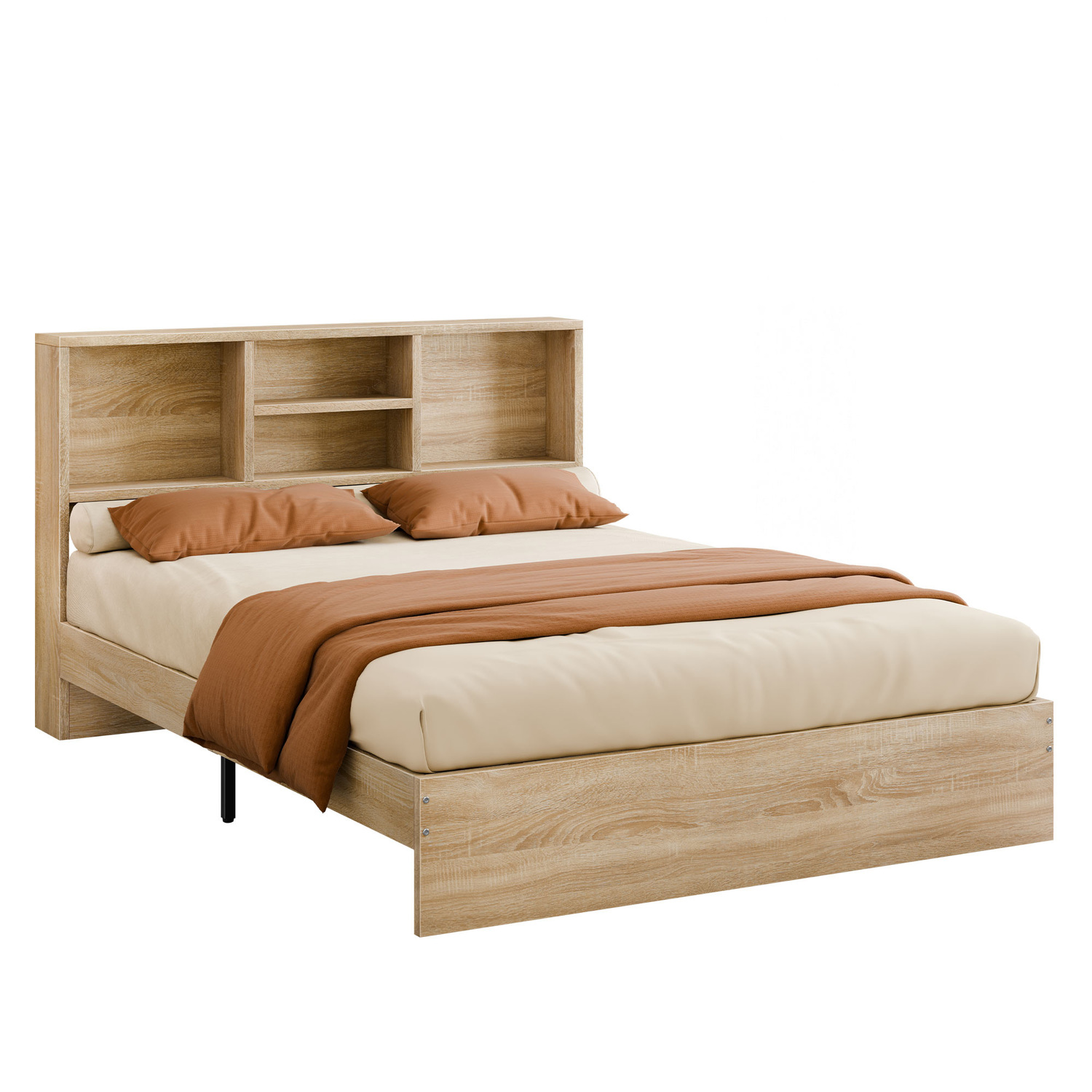Tommy-Platform-Bed-with-Bookcase-Headboard