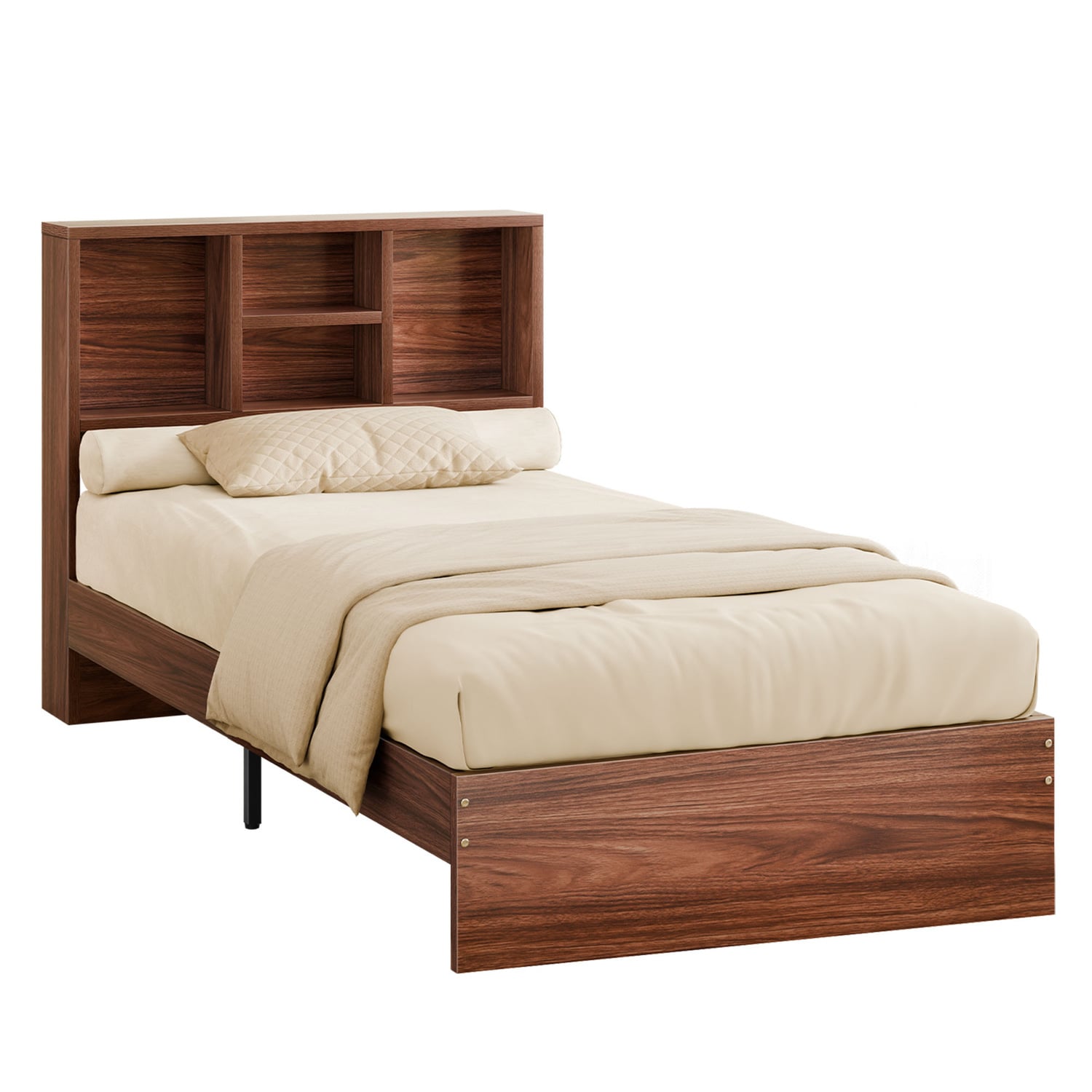 Tommy-Platform-Bed-with-Bookcase-Headboard