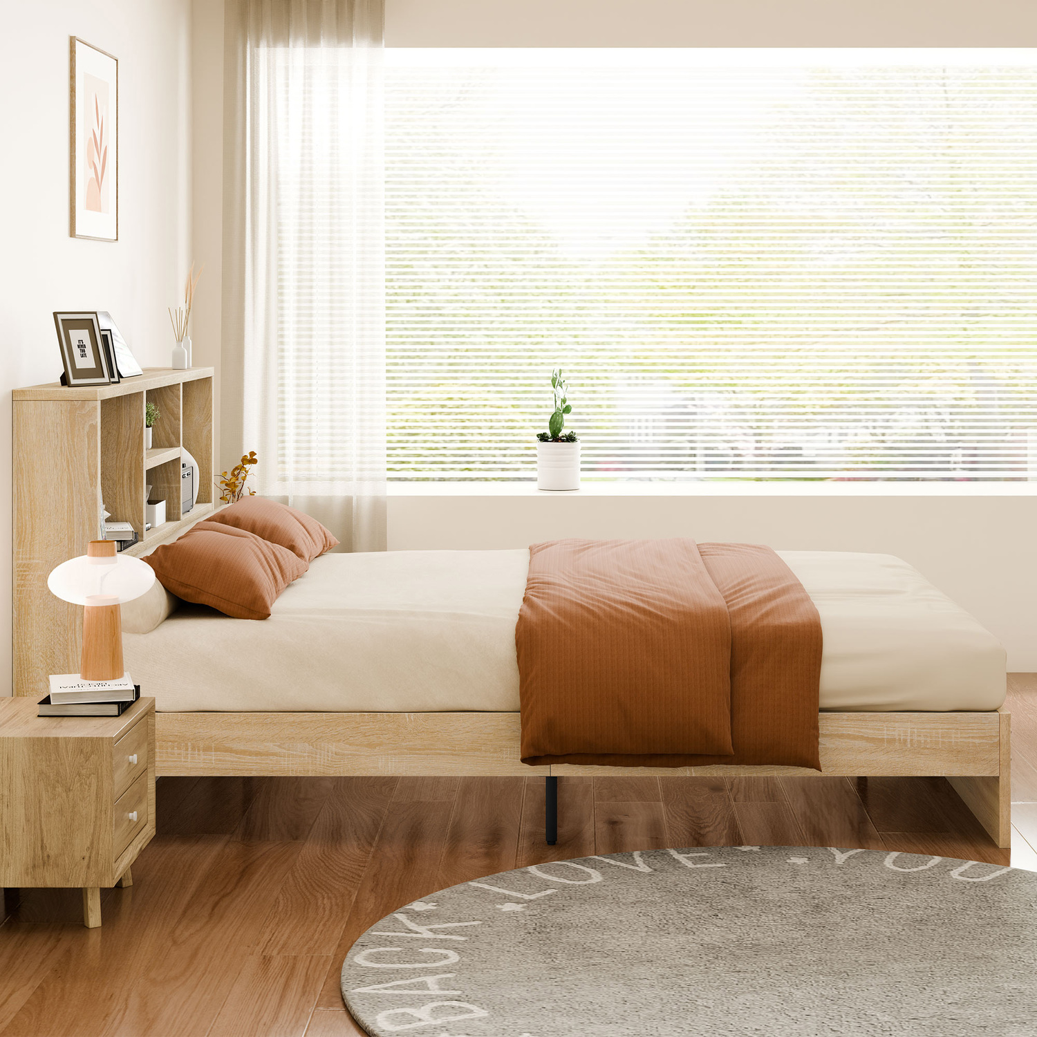 Tommy-Platform-Bed-with-Bookcase-Headboard