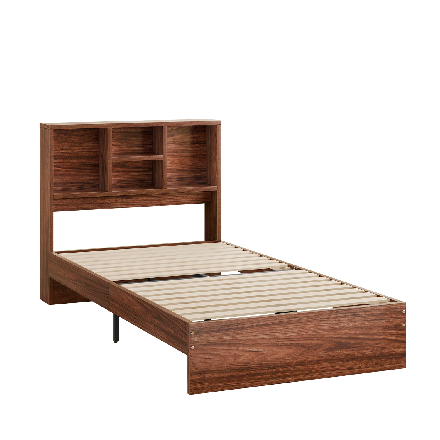 Tommy-Platform-Bed-with-Bookcase-Headboard