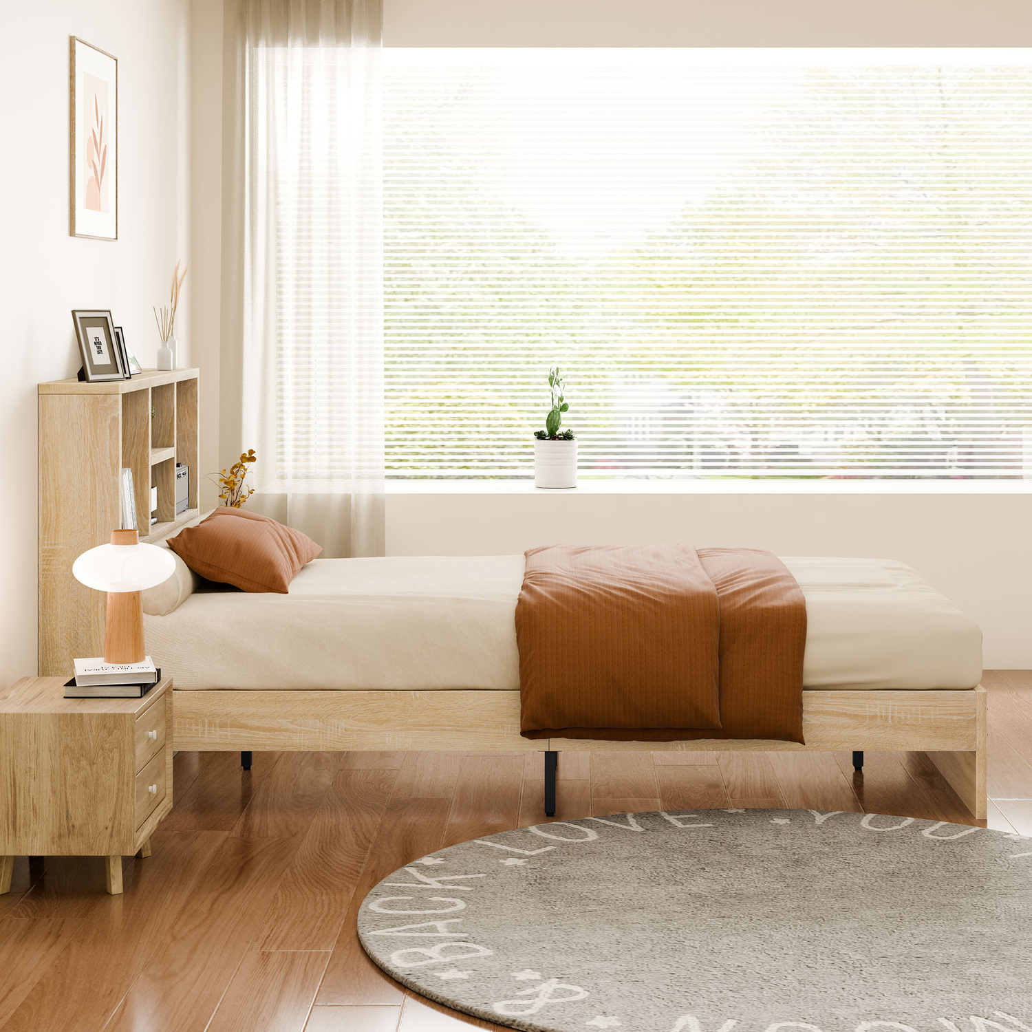 Tommy-Platform-Bed-with-Bookcase-Headboard