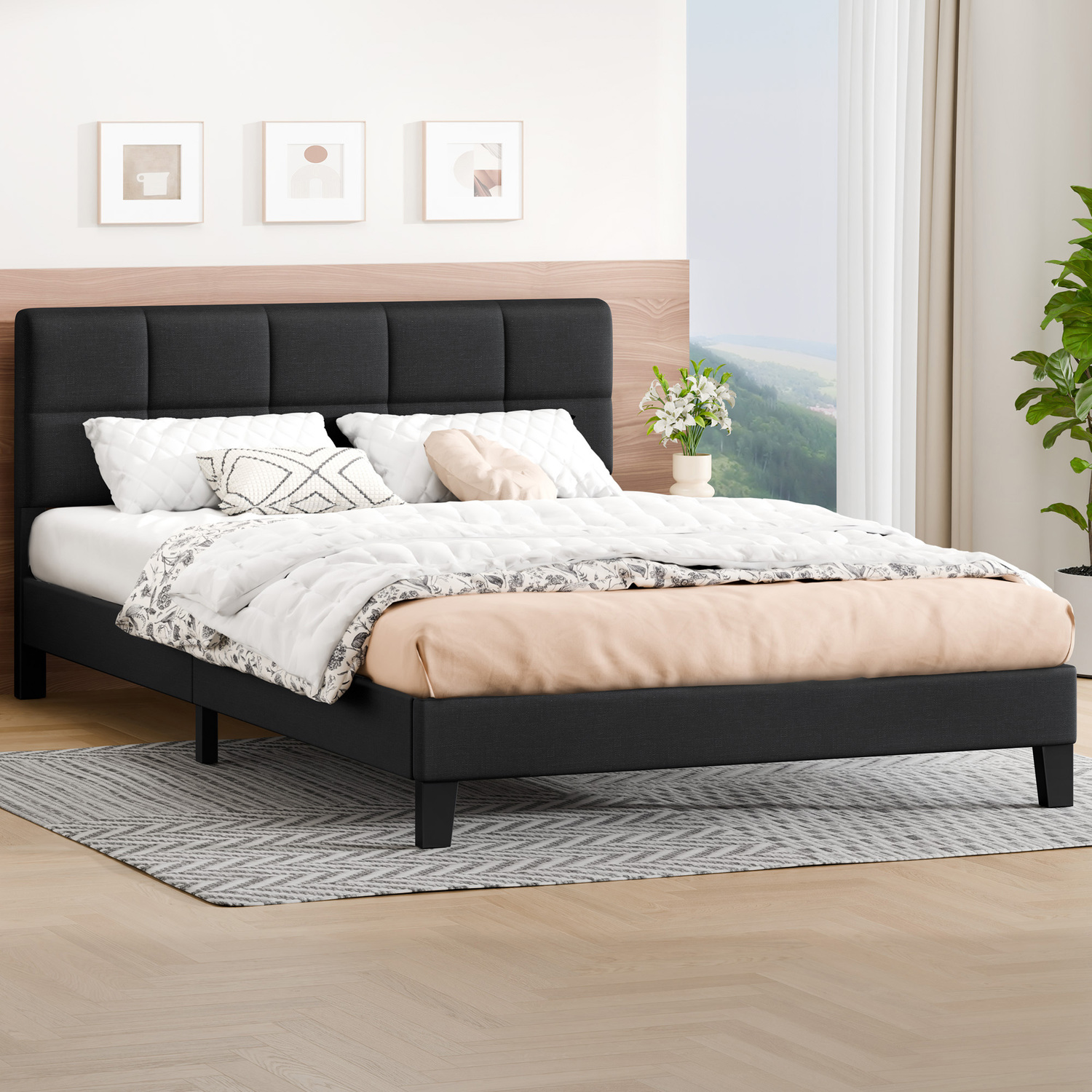 Black-Cassandra-Upholstered-Bed