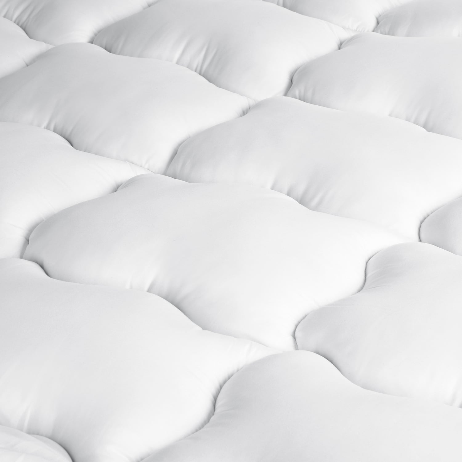 Plush White Overfilled Mattress Topper