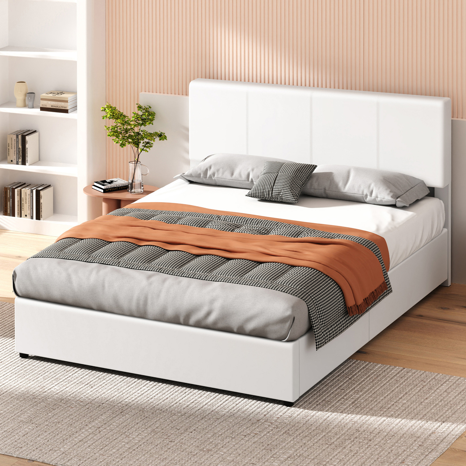 White-Hudson-Faux-Leather-Gas-Lift-Storage-Bed