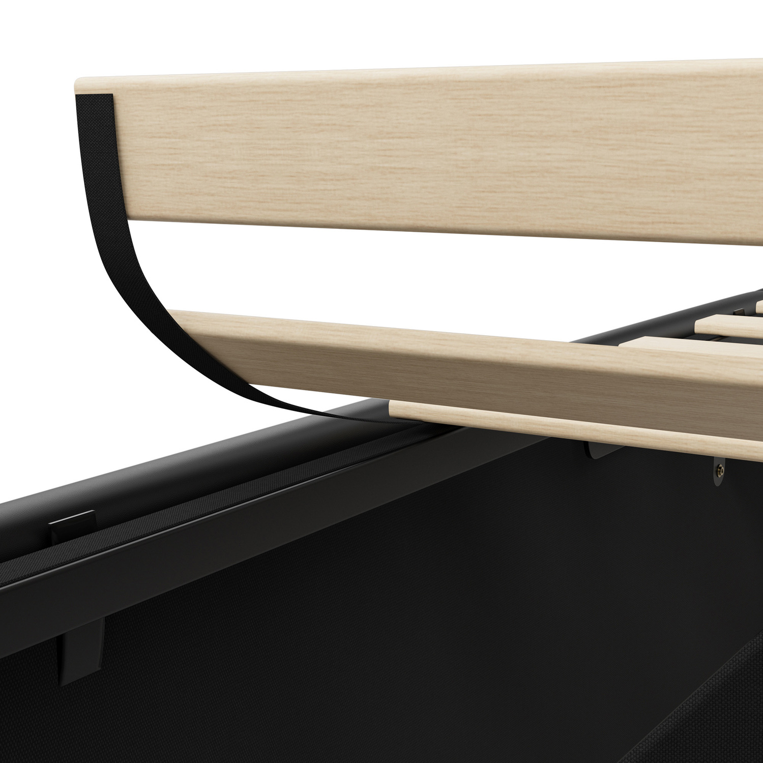 Black-Alpine-PU-Leather-Gas-Lift-Storage-Bed-with-LED